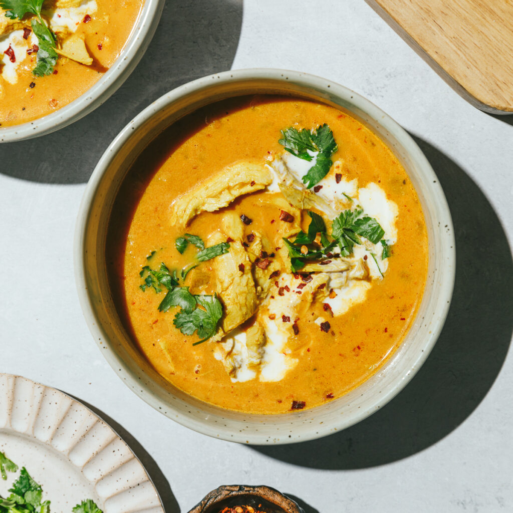 tikka masala soup in a bowl