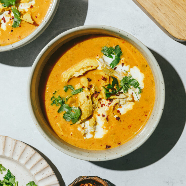 tikka masala soup in a bowl