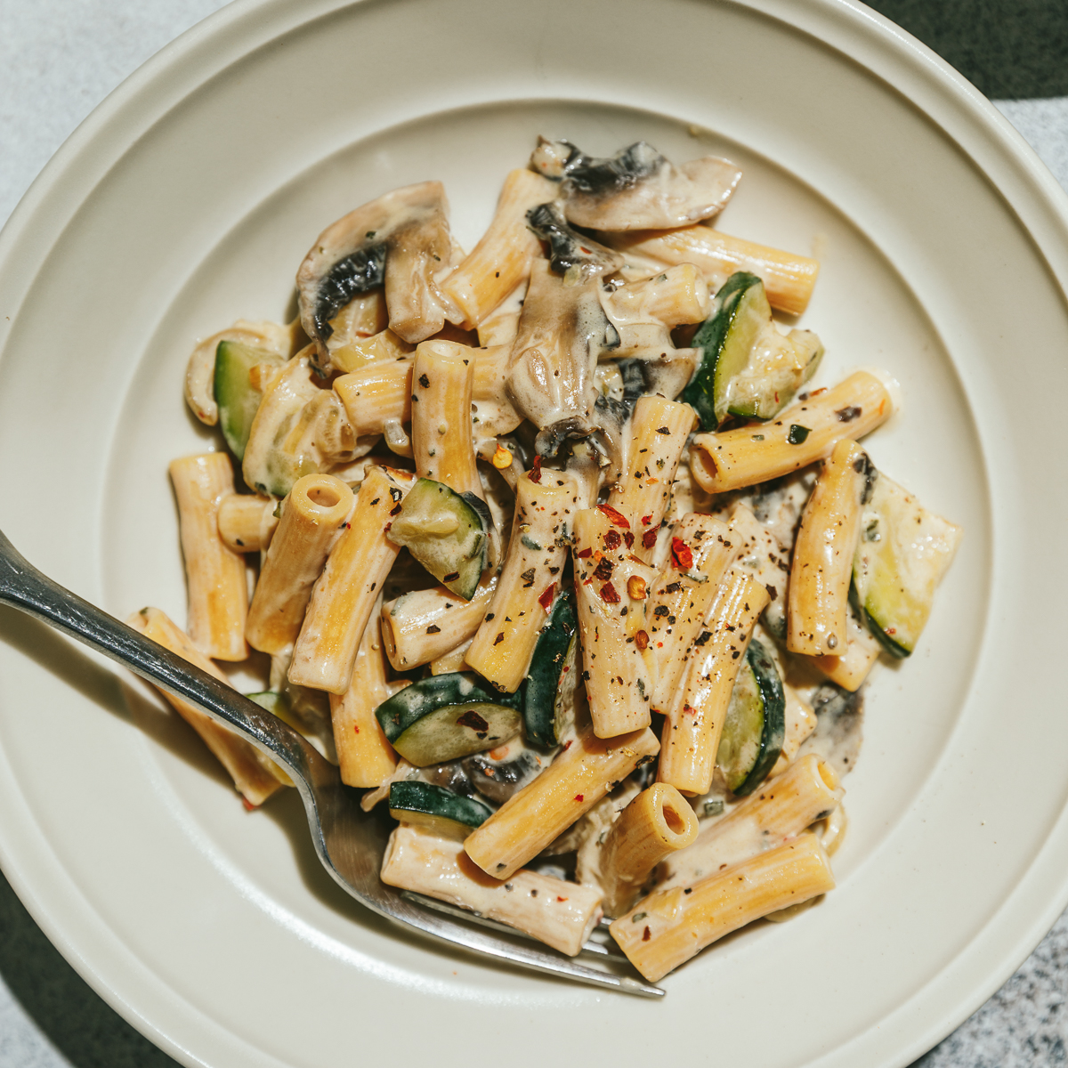 Zucchini Mushroom Pasta