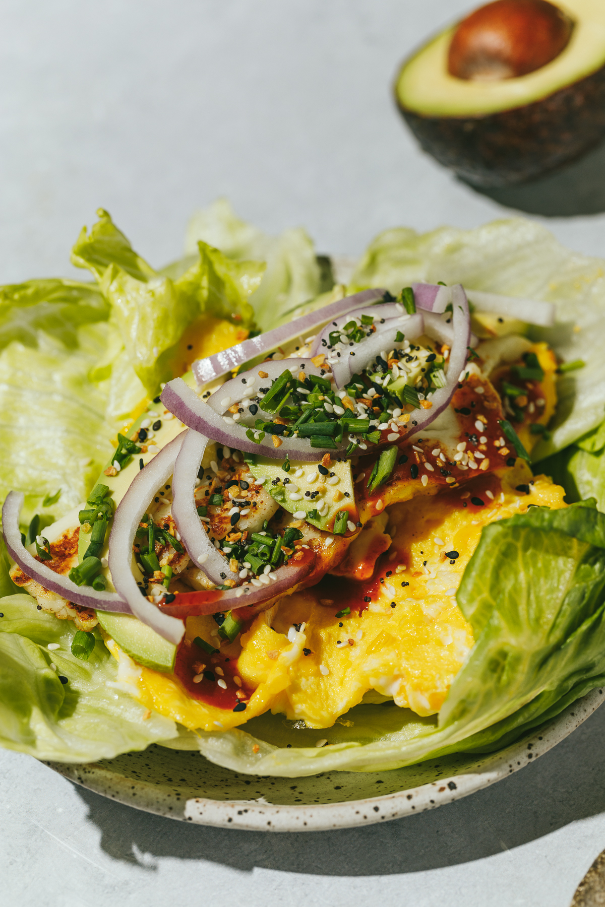 halloumi breakfast wrap opened up