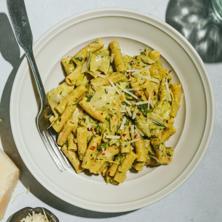 pesto artichoke pasta