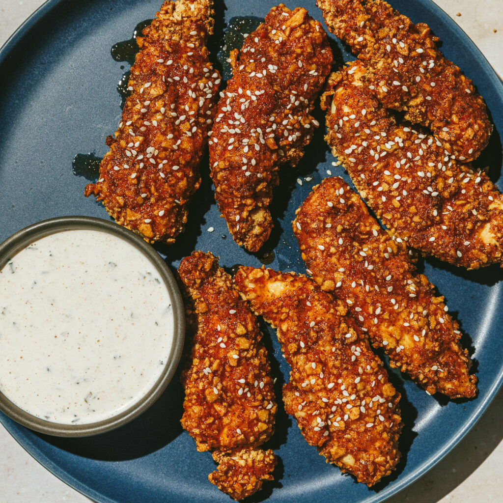 sticky low carb chicken tenders with ranch